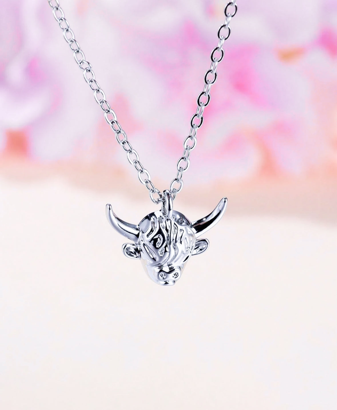 Chalino Mini Bull Cowhead Pendant Necklace for Women