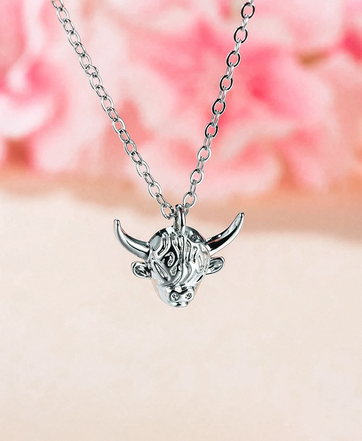 Chalino Mini Bull Cowhead Pendant Necklace for Women