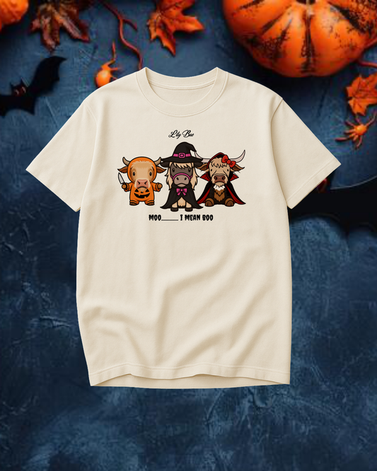 MOO... I MEAN BOO T-SHIRT 🐮👻