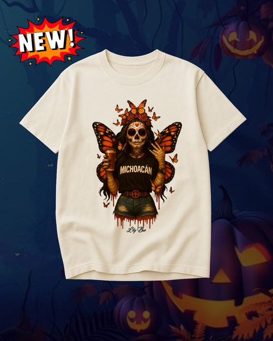 MARIPOSA DE MICHOACAN T-SHIRT T-Shirt - 6.1 Oz Preshrunk Soft-Washed Garment-Dyed Fabric