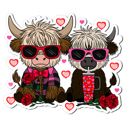 V-DAY BFF 4 EVER STICKER 2x2 Inches