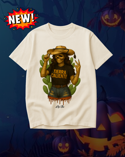 TIERRA CALIENTE SPOOKY T-SHIRT T-Shirt - 6.1 Oz Preshrunk Soft-Washed Garment-Dyed Fabric