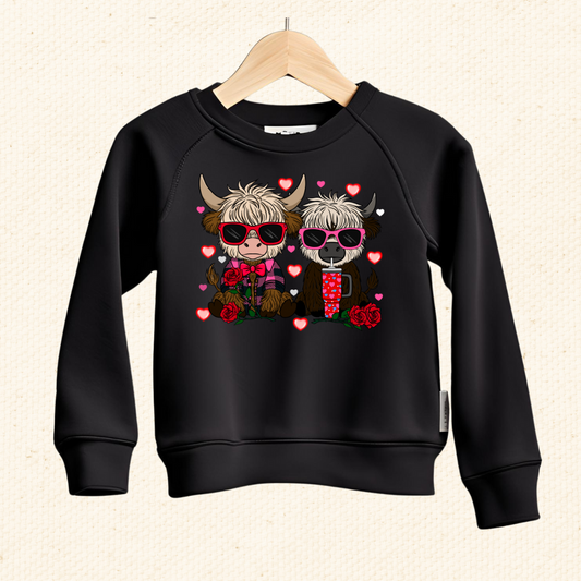 KIDS V-DAY BFF 4 EVER Crewneck (BLACK)