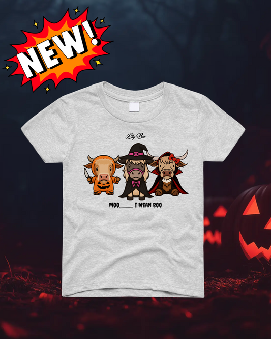KIDS- MOO... I MEAN BOO T-SHIRTS