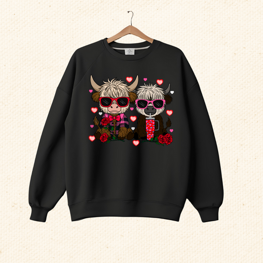 V-DAY BFF 4 EVER Crewneck (BLACK)