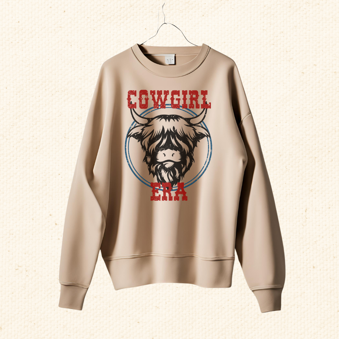 COWGIRL ERA Crewneck (TAN)