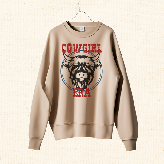 COWGIRL ERA Crewneck (TAN)